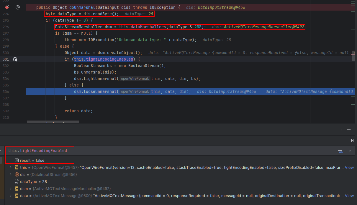 Method OpenWireFormat.doUnmarshal()